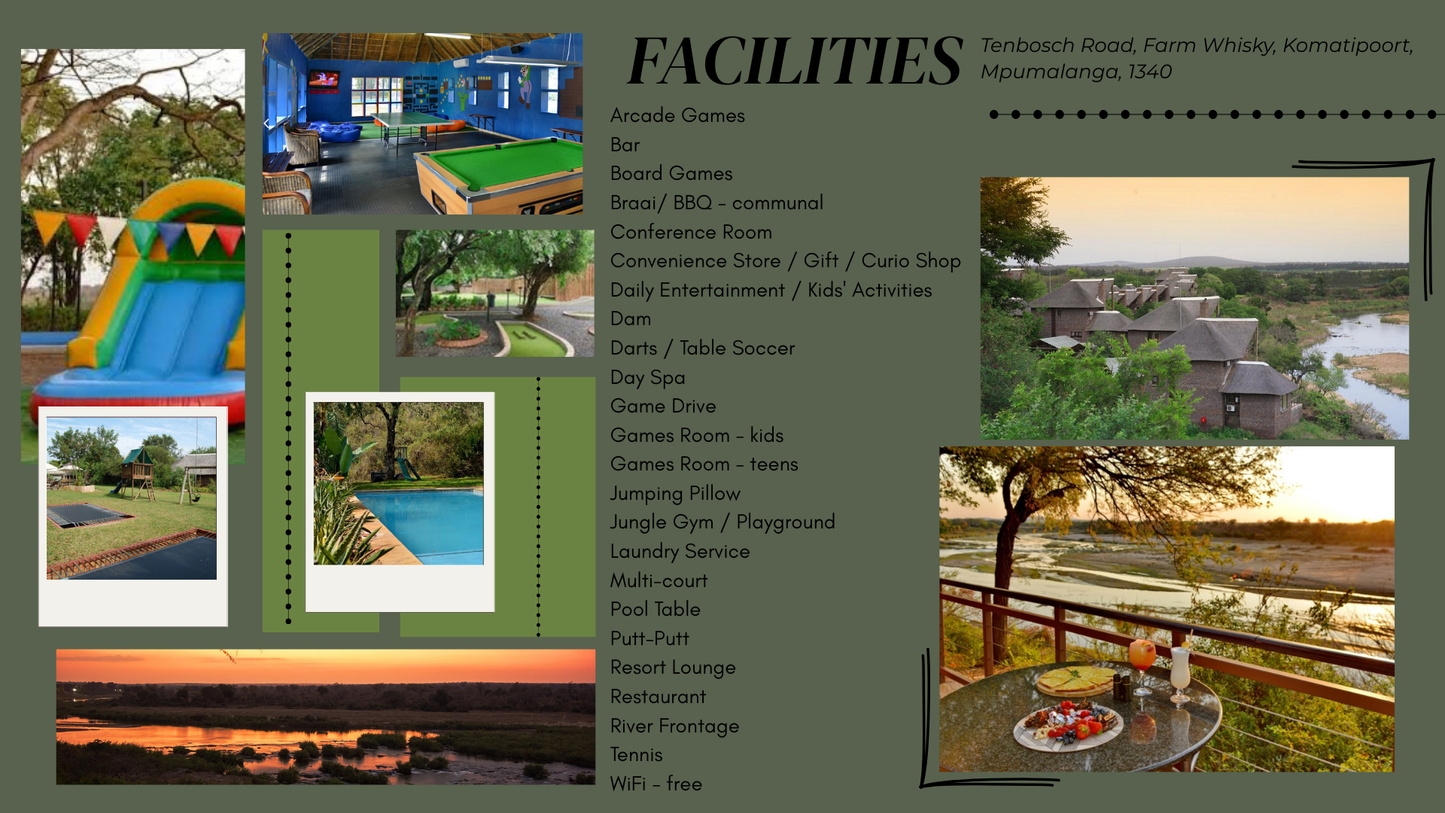 Ngwenya Lodge 21-25 September 2026 ( 4 adult 2 kids )