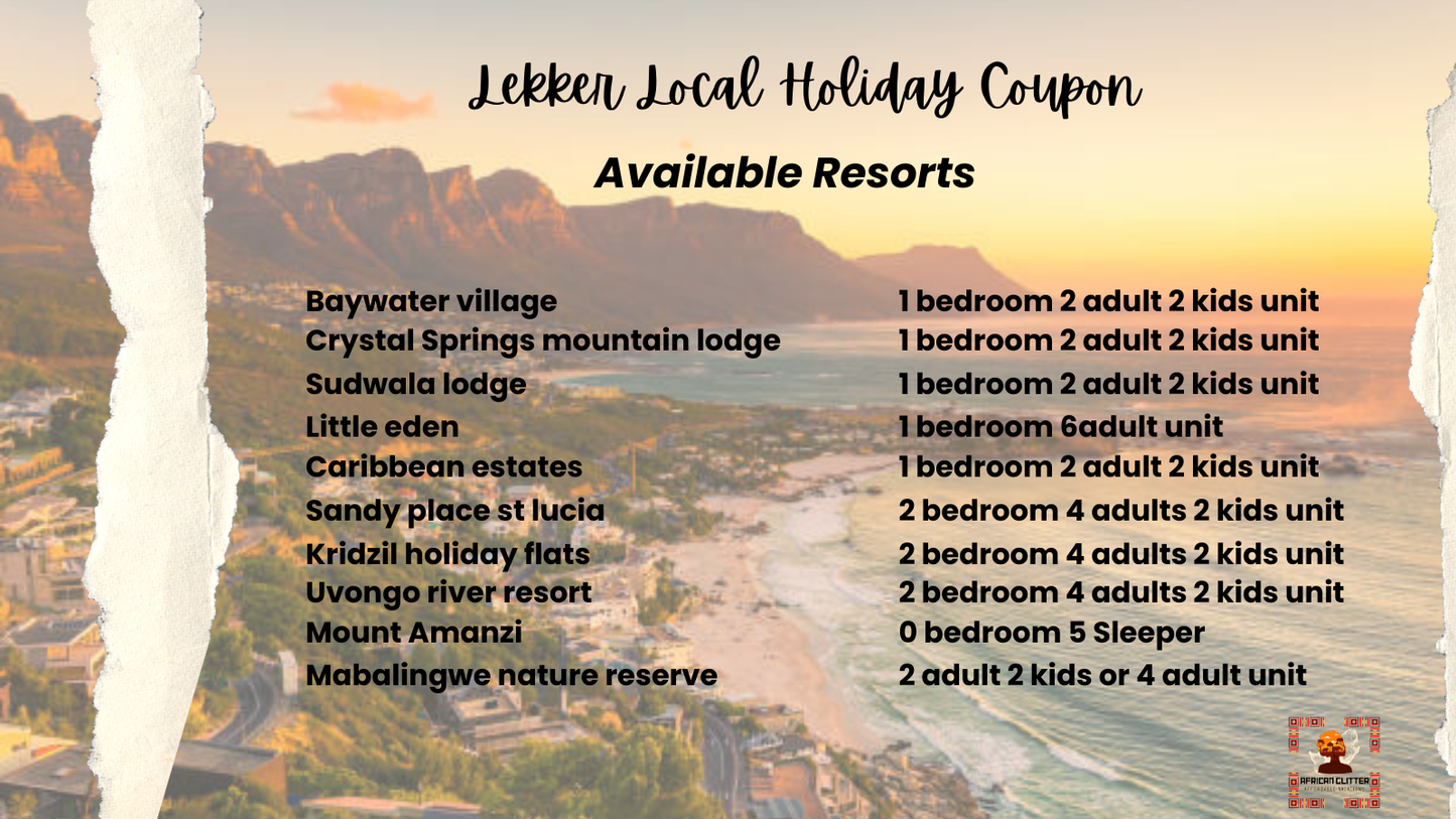 Lekker Local Holiday Coupon - Midweek Special
