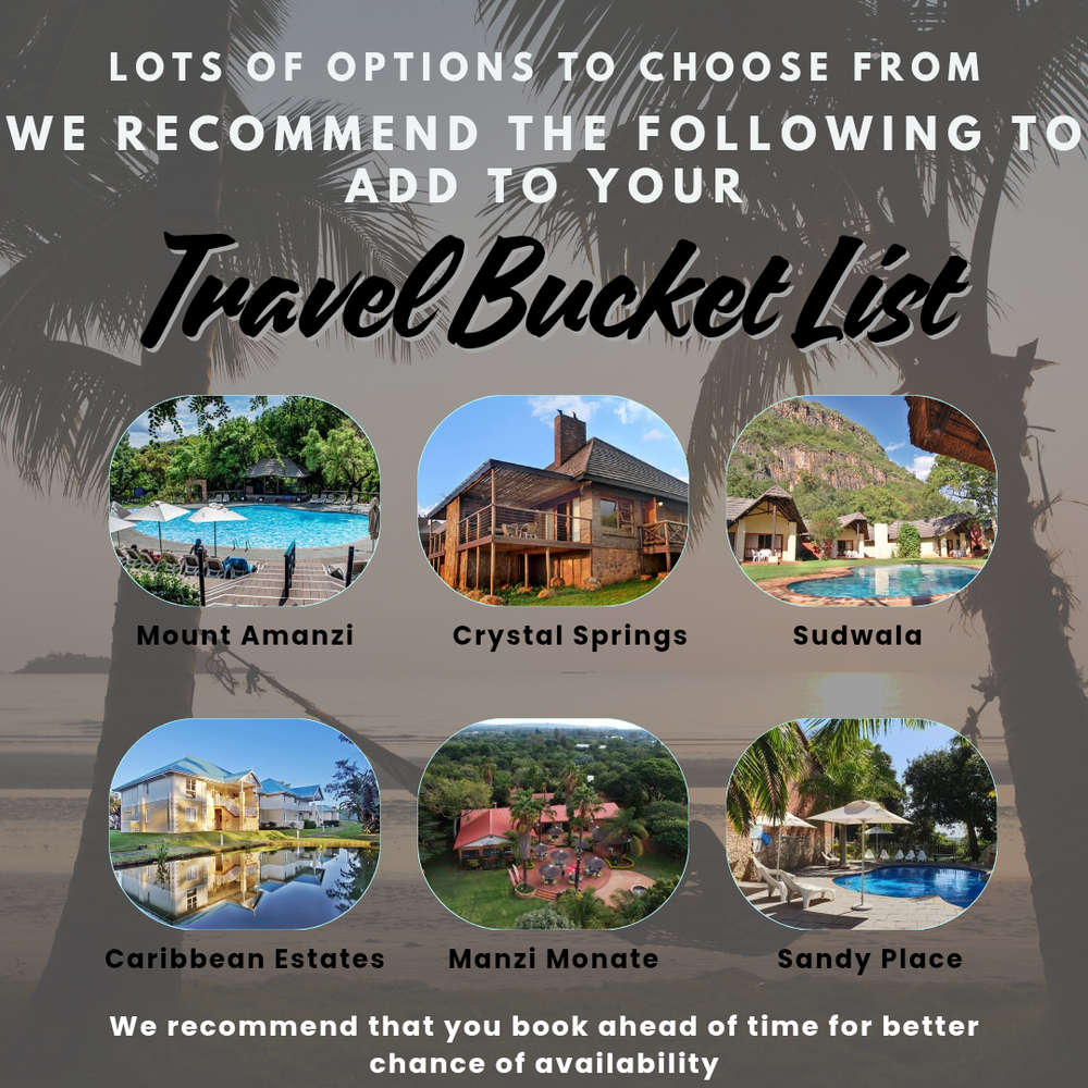 Full Week Accommodation at Various Resorts in South Africa